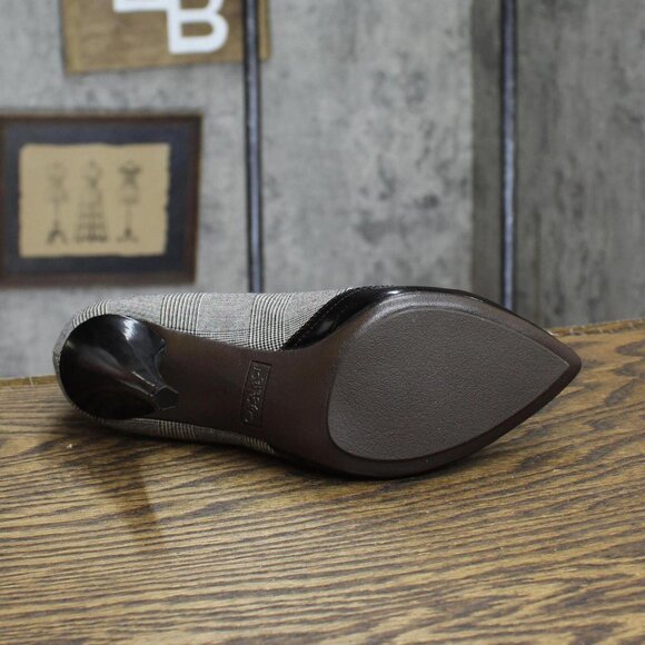 NWT Circa by Joan & David Vintage Lace Up Glen Plaid Heels Black Multi 6.5M - Picture 5 of 7